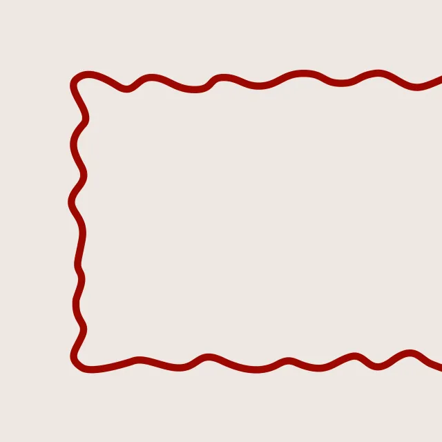 Tischset Wellenrand Beige Rot