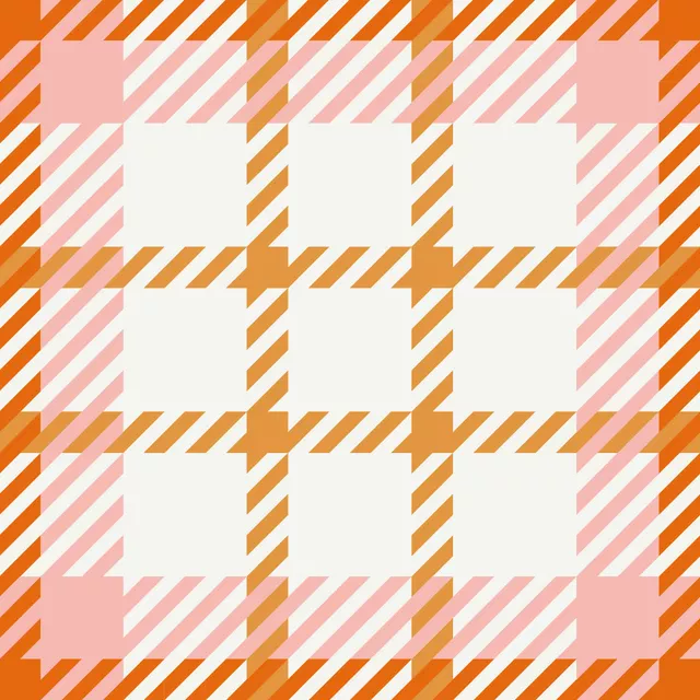 Kissen Kleines Herbstplaid orange