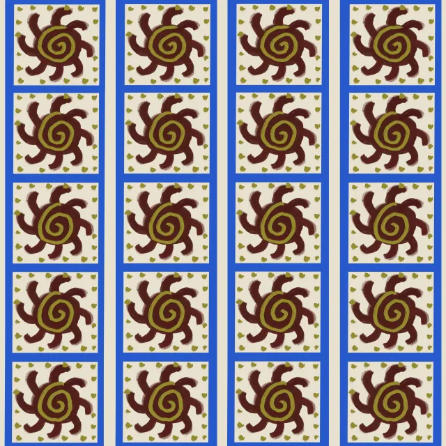 Kissen Swirl Sun Pattern