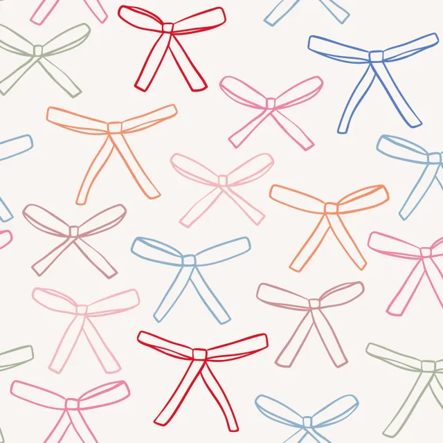 Bankauflage Schleifen Allover bunt