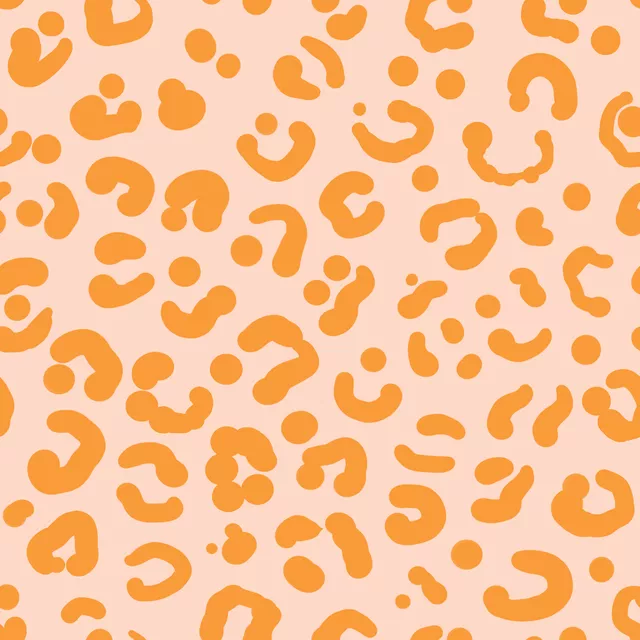 Kissen Leopardenmuster orange