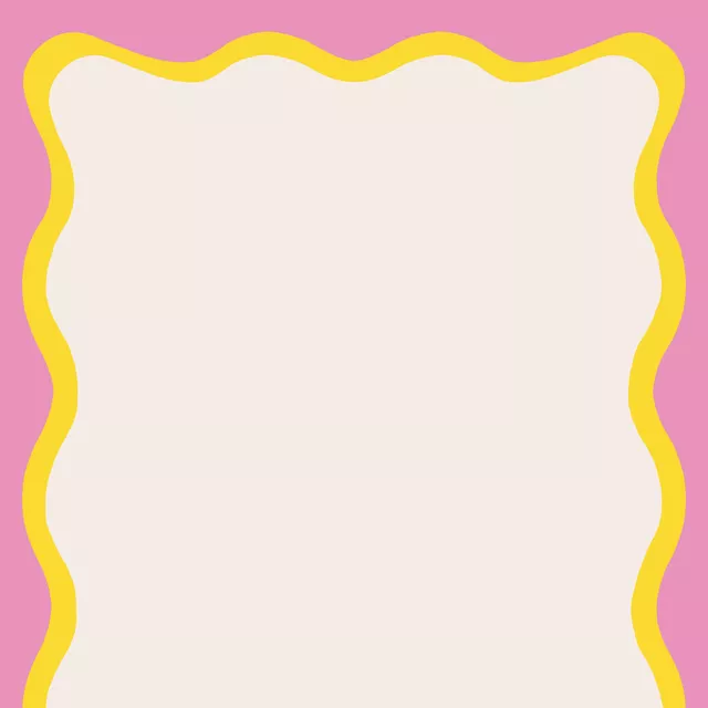 Tischdecke Welle Gelb Pink