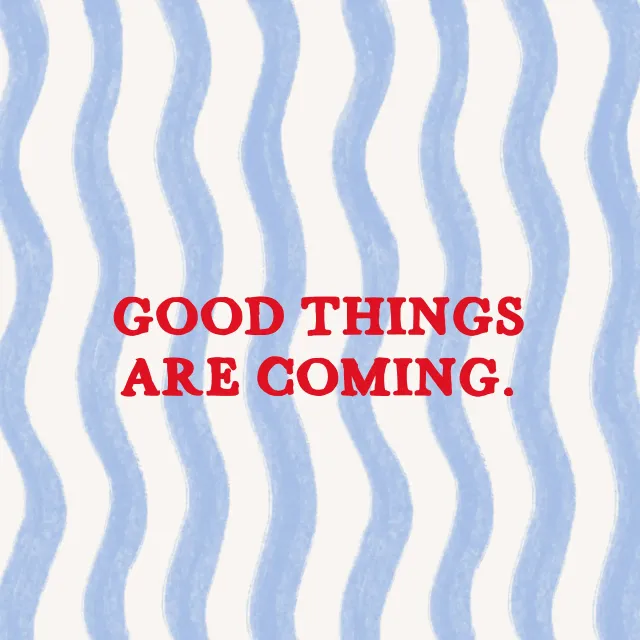 Kissen Good things blau