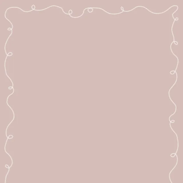 Tischdecke Perlenkette Rahmen Sand