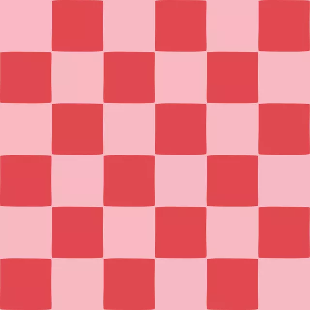 Bodenkissen Kariert Red Pink
