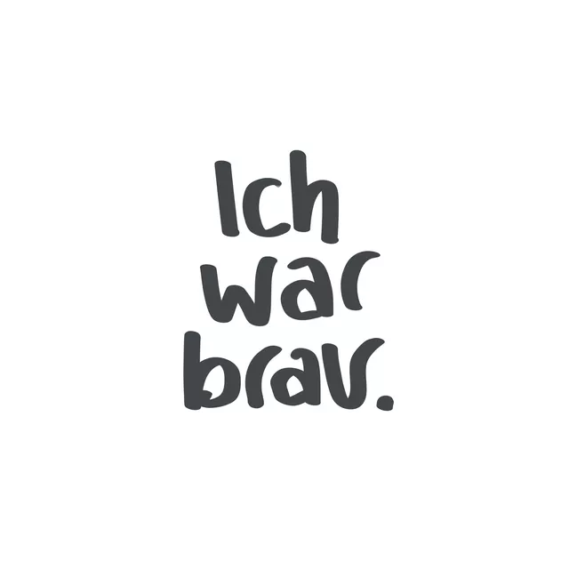 Kissen Ich war brav - weiss