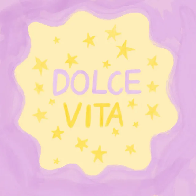 Servietten Dolce Vita Stern Gelb Lila