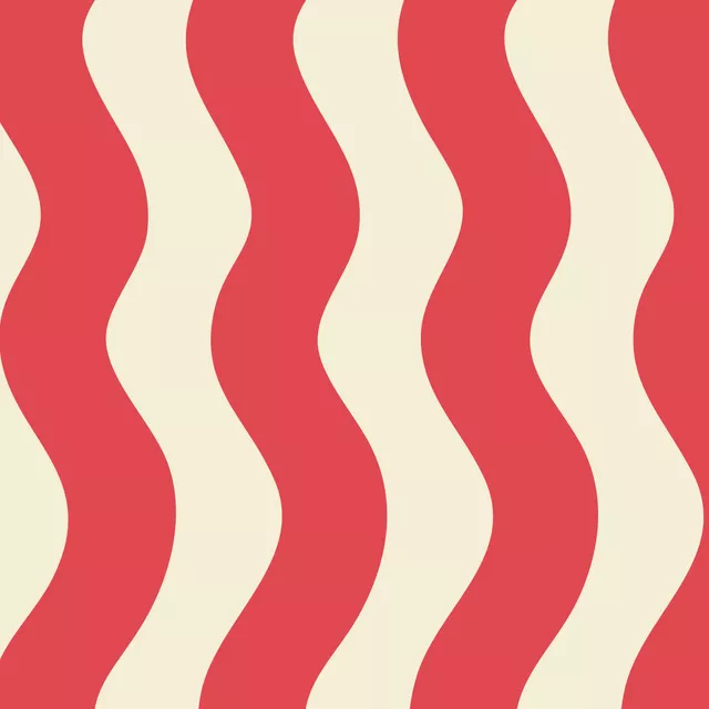 Kissen Wellen Beige Red