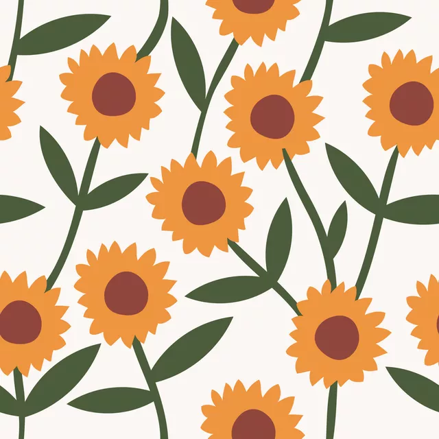 Kissen Pattern Sunflower