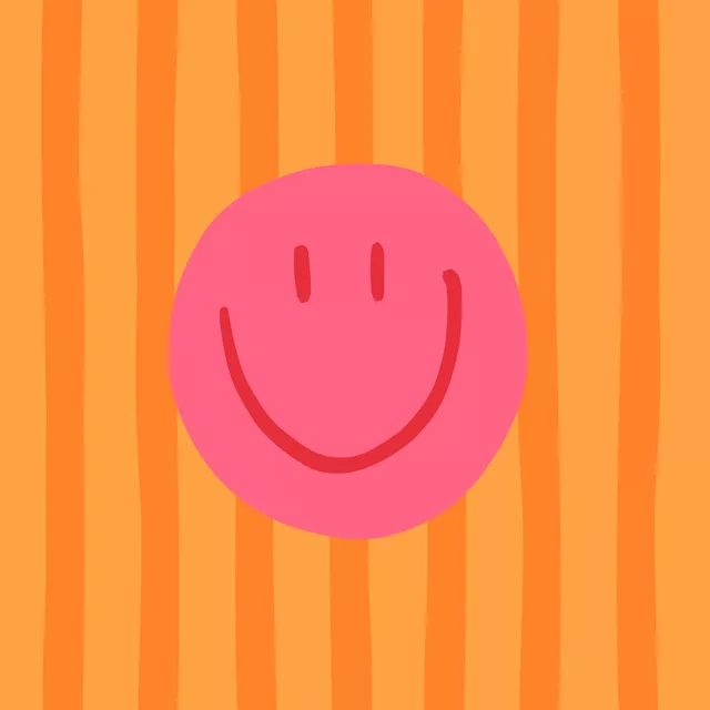 Kissen Smile Stripes orange