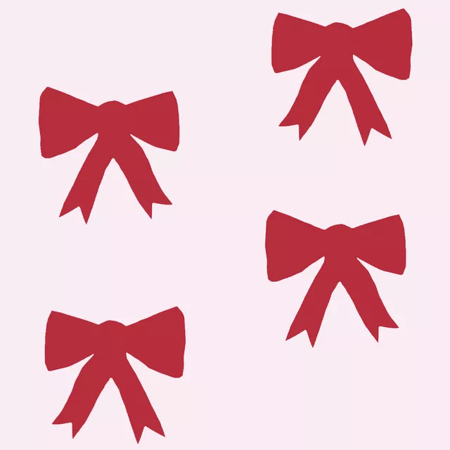 Kissen Schleifen Muster hellrosa