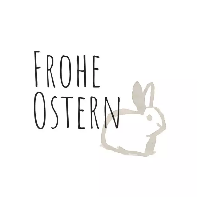 Geschirrtuch Frohe Ostern Hase