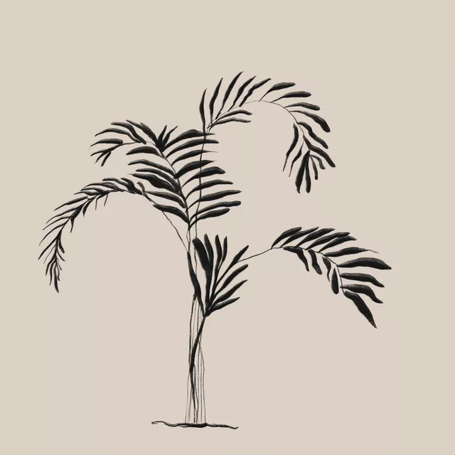 Kissen Palme Beige