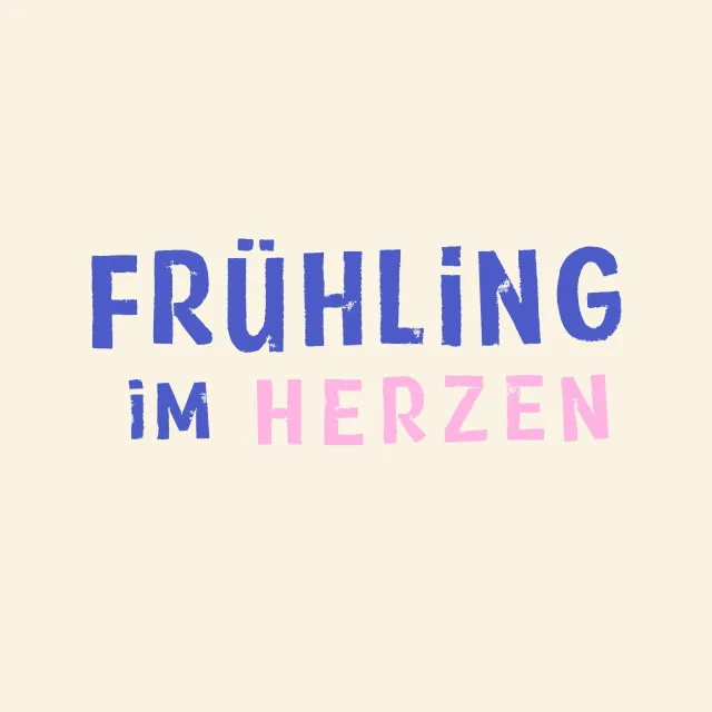 Kissen Fruehling im Herzen rosa