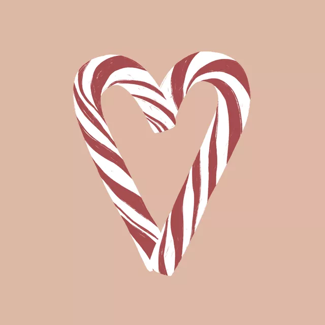 Kissen Candy Cane Heart