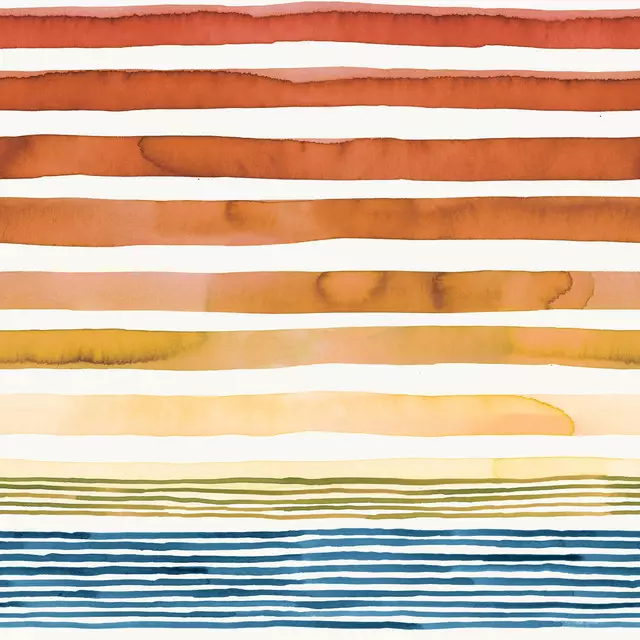 Sitzkissen Terra Sunset Gouache Stripes