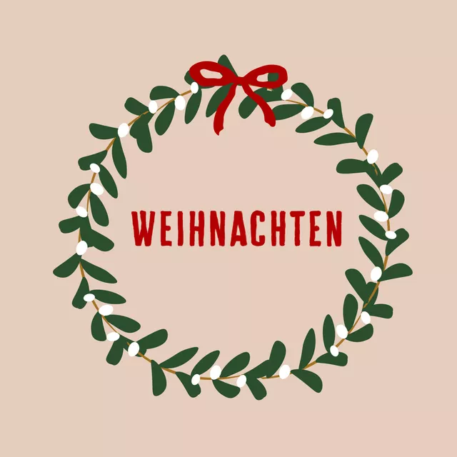 Kissen Kranz Weihnachten Beige