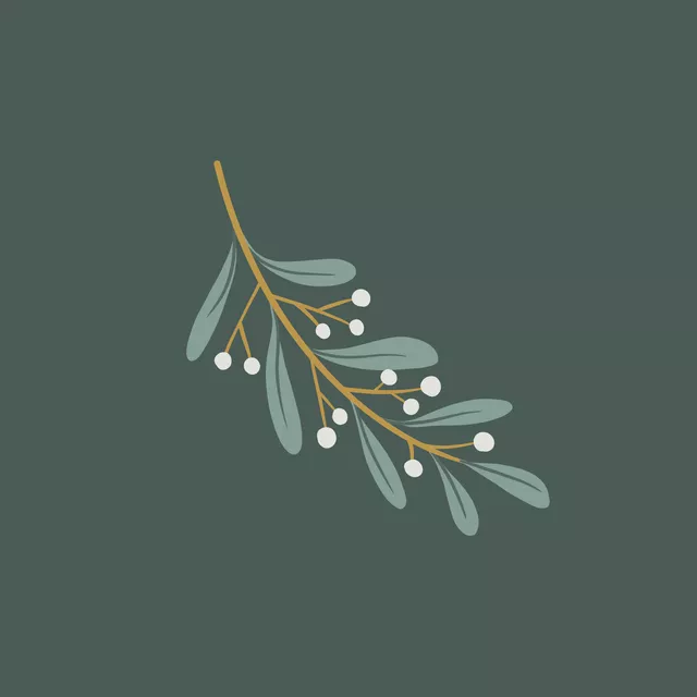 Kissen Mistelzweig Grün