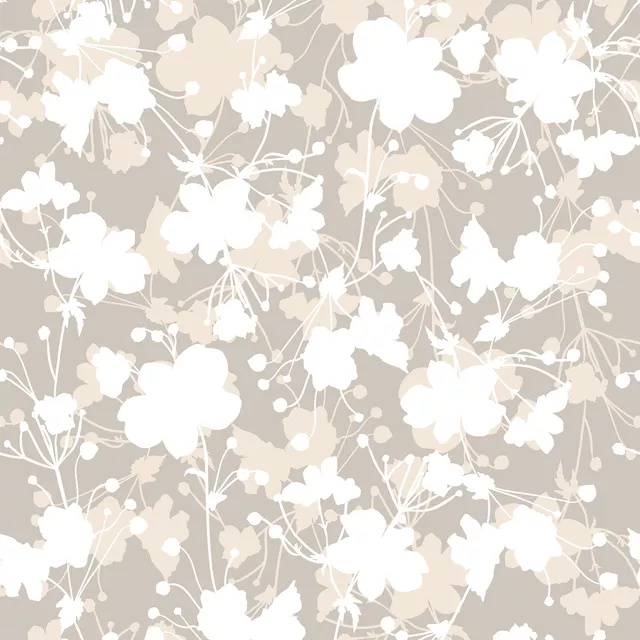 Bettwäsche Blumenmuster beige