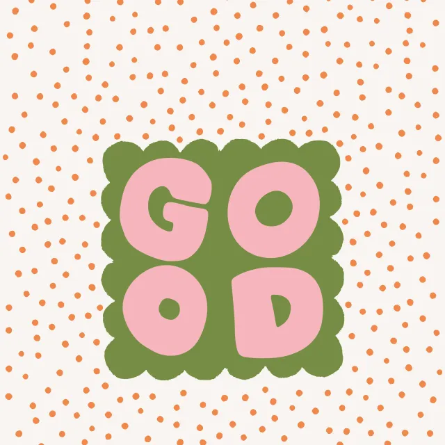 Kissen Good Dots grün