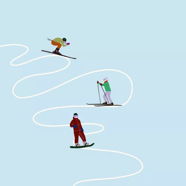 Kissen Skihang Hellblau