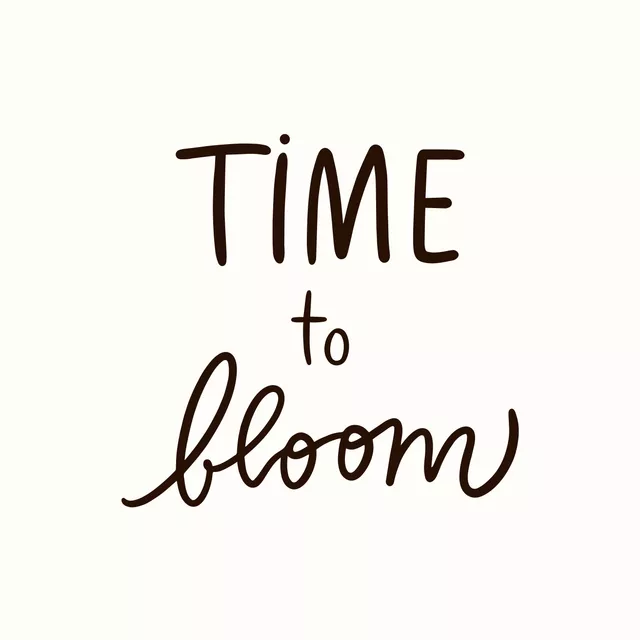 Kissen Time To Bloom typo