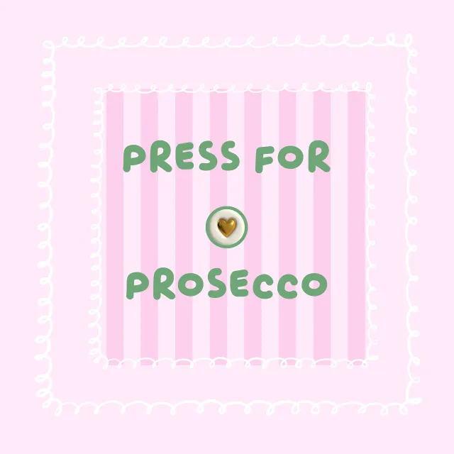 Kissen Press for Prosecco Pink Rosa