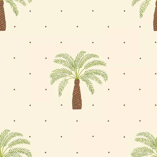 Bankauflage Palm Pattern ecru