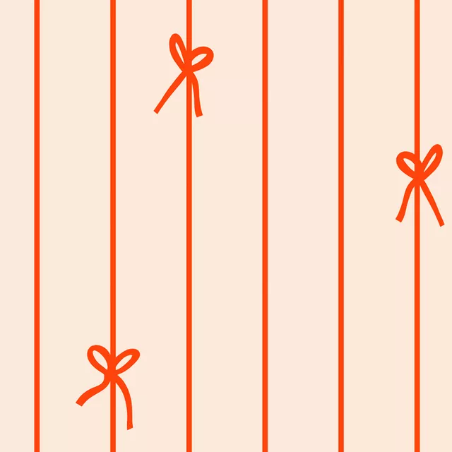 Tischläufer Streifen & Schleifen weiß