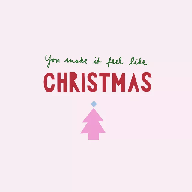 Kissen Schriftzug Christmas hellrosa