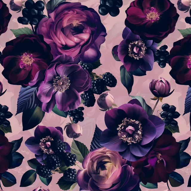 Kissen Barocke Winter Blumen