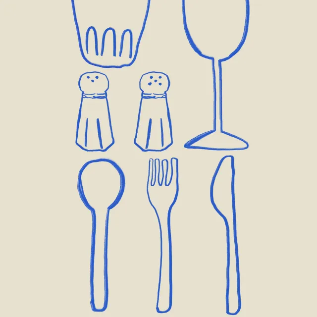 Geschirrtücher Kitchen Utensils Outline