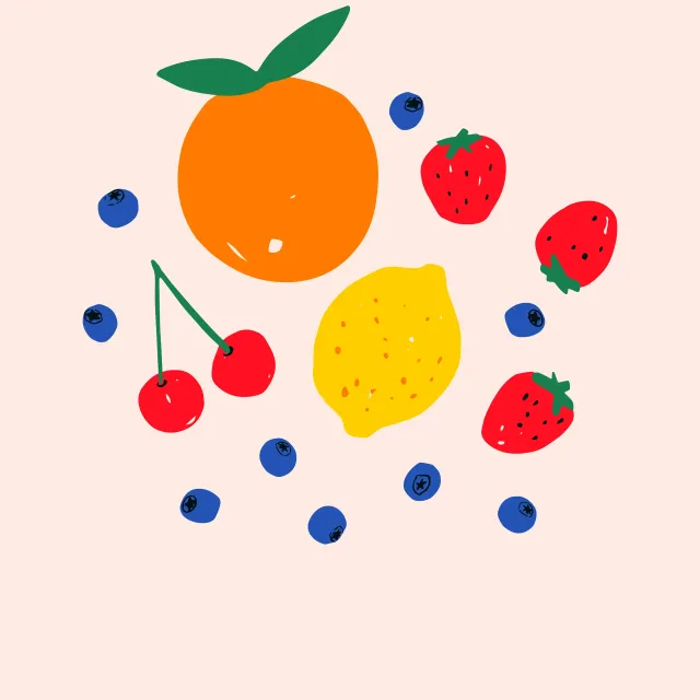 Kissen Obst Fruit Mix Sommer