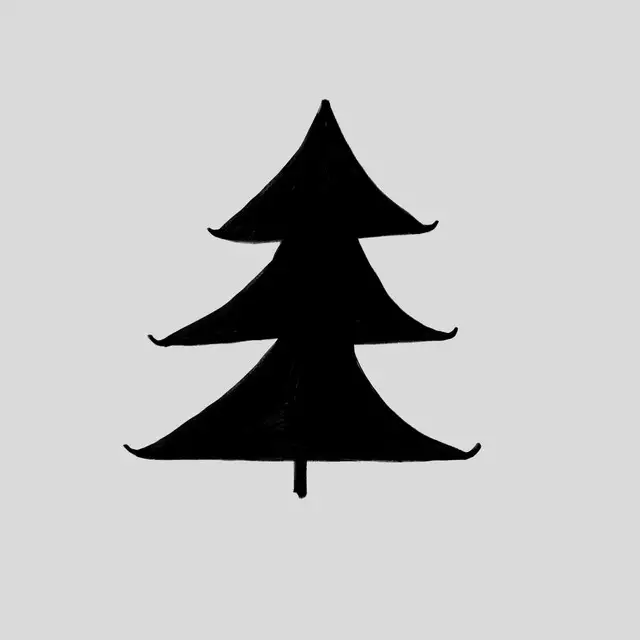 Kissen Tannenbaum schwarz GRAU