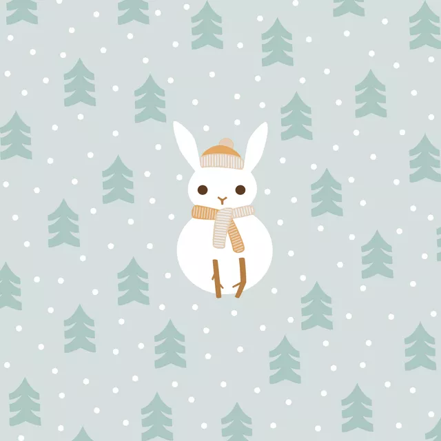 Geschirrtuch Hase Schneemann