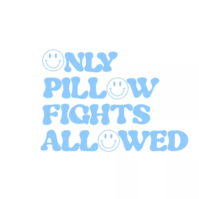 Kissen Only Pillow Fights Himmelblau