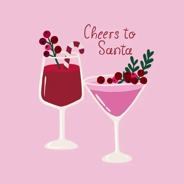 Kissen Cheers to Santa Drinks