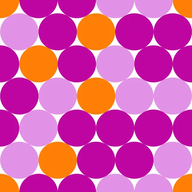 Bettwäsche Punkte groß Pink Orange