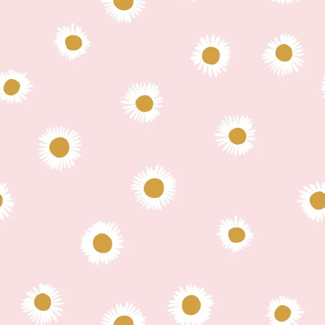 Dekovorhang Picnic Gänseblümchen Rosa