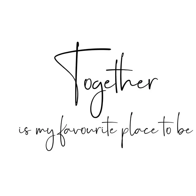 Tischset Together Quote