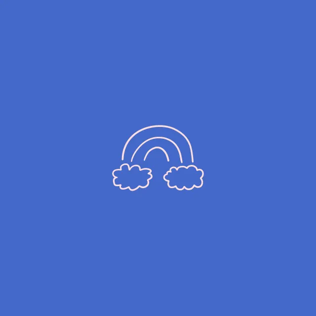 Kissen Little Rainbow blue