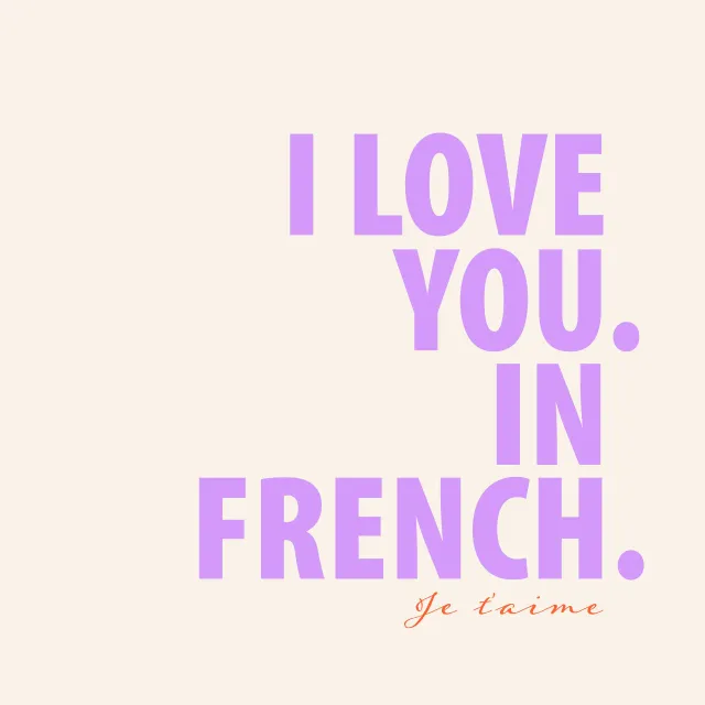Servietten I love you in french