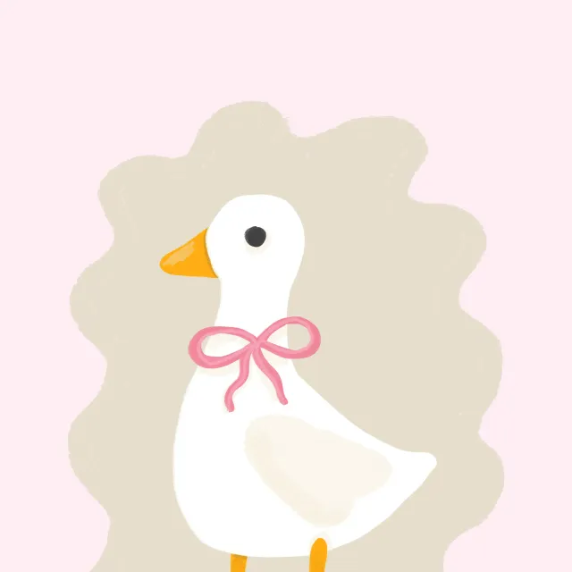 Dekovorhang Kleine süße Gans