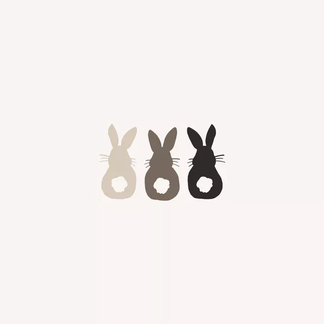 Kissen Bunny Trio beige