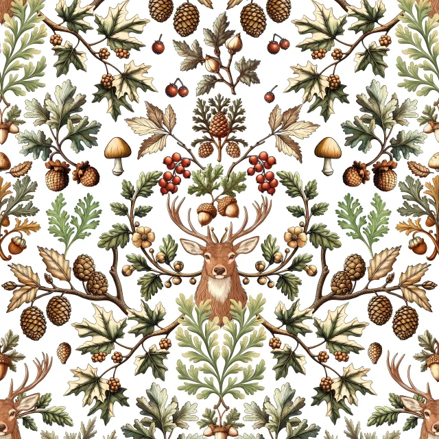 Bankauflage Woodland Wildlife White