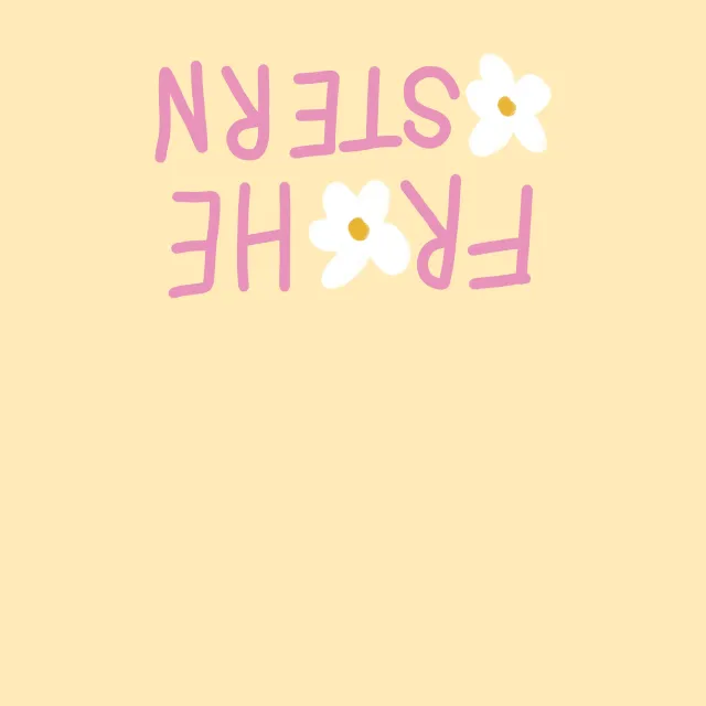 Tischläufer Frohe Ostern Blume Gelb