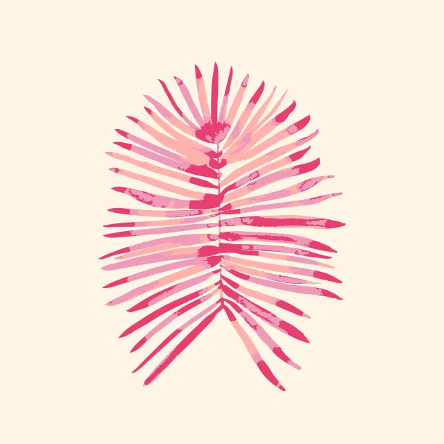 Kissen Exotic Palmleaf beige