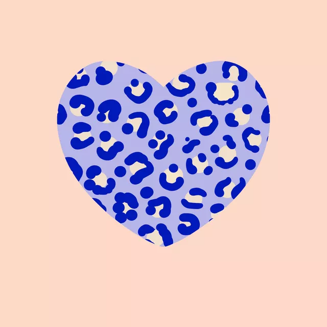 Kissen Leolove lila-blau