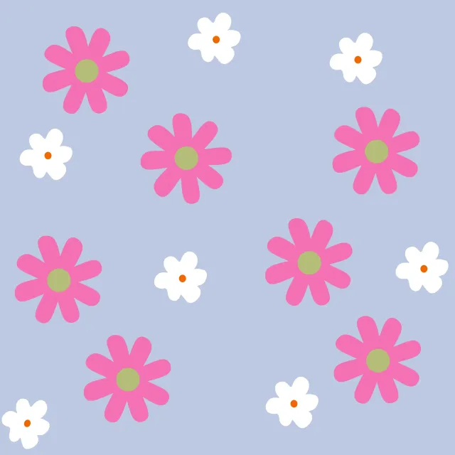 Tischläufer Blumenwiese Blau