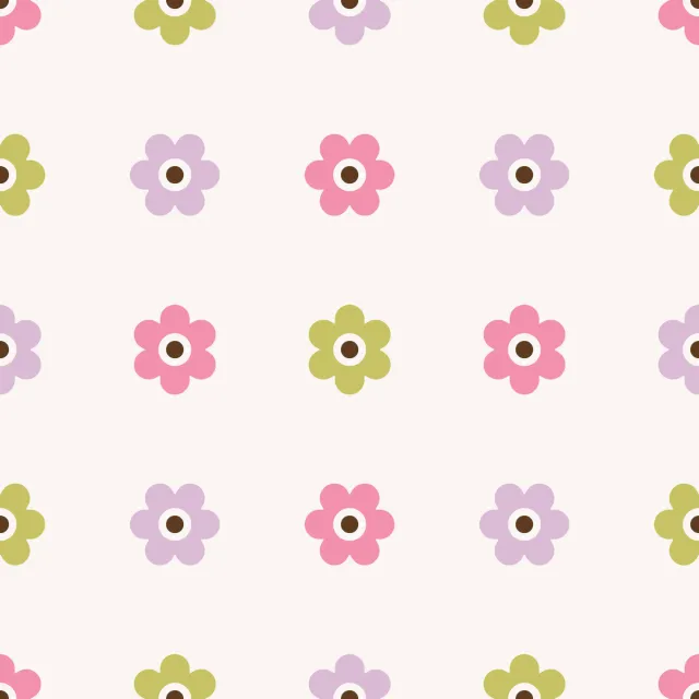 Sitzkissen Blümchen Bunt Beige